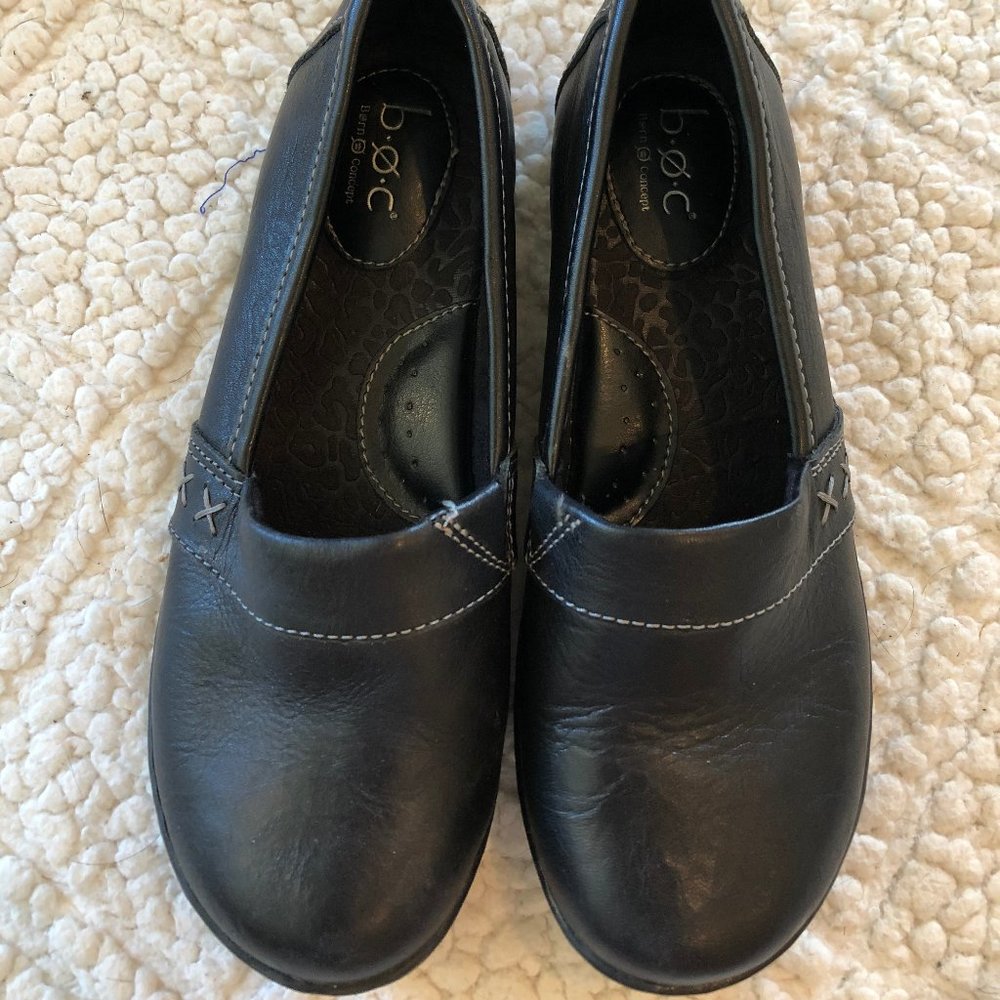 Born Brand Black Leather Clogs - Size 6.5